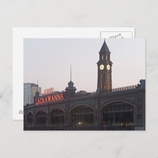VS, New Jersey, Hoboken, oud treinstation Briefkaart (Voorkant / Achterkant)