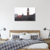 VS, New Jersey, Hoboken, oud treinstation Canvas Afdruk (Insitu (Slaapkamer))