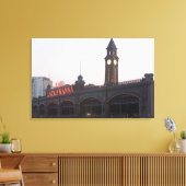 VS, New Jersey, Hoboken, oud treinstation Canvas Afdruk (Insitu (Woonkamer))