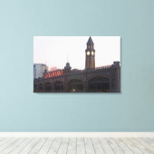 VS, New Jersey, Hoboken, oud treinstation Canvas Afdruk (Insitu (Houten vloer))