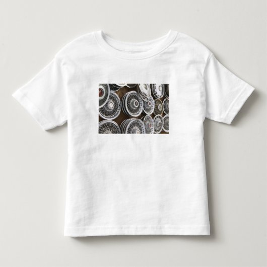 VS, New Mexico, Prewitt: auto wieldoppen / Rt. 66 Kinder Shirts (Voorkant)