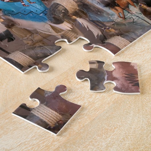 VS, New Mexico, Santa Fe: in het centrum van Santa Legpuzzel (Zijkant)