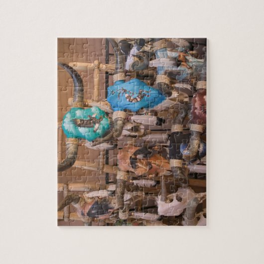 VS, New Mexico, Santa Fe: in het centrum van Santa Legpuzzel (Verticaal)