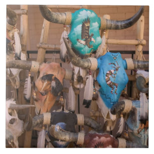 VS, New Mexico, Santa Fe: in het centrum van Santa Tegeltje