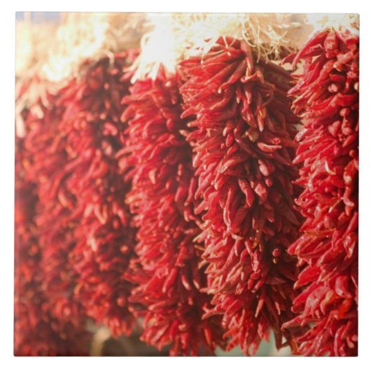 VS, New Mexico, Santa Fe: In het centrum van Santa Tegeltje (Voorkant)