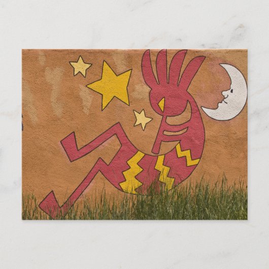 VS, New Mexico, Santa Fe. Muurmuurschildering van Briefkaart (Voorkant)