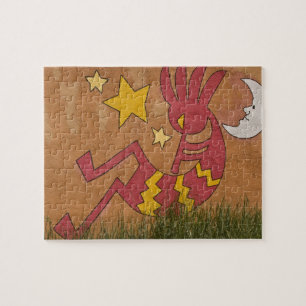 VS, New Mexico, Santa Fe. Muurmuurschildering van Legpuzzel