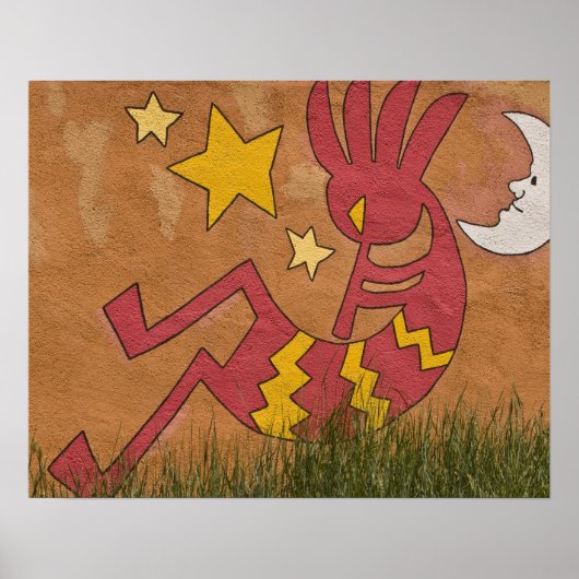VS, New Mexico, Santa Fe. Muurmuurschildering van  Poster (Voorkant)
