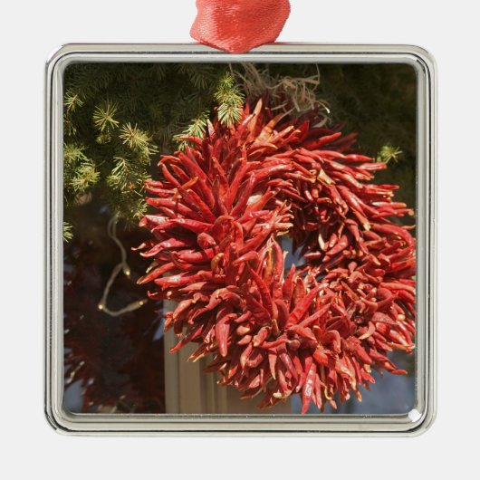 VS, New Mexico, Santa Fe: Santa Fe, 2 Metalen Ornament (Voorkant)
