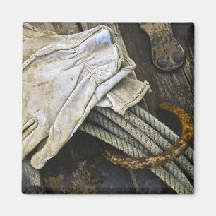 VS, New Mexico, Santa Fe. Sluiting van cowboy Magneet