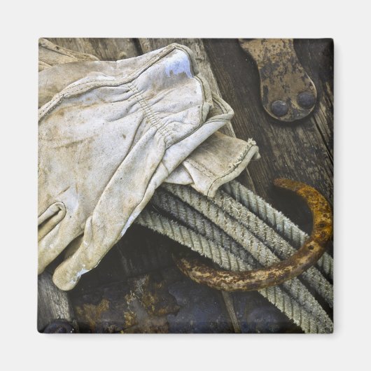 VS, New Mexico, Santa Fe. Sluiting van cowboy Magneet (Voorkant)