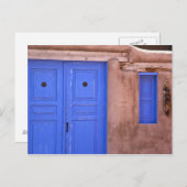 VS, New Mexico, Santa Fe. Uitzicht van een blauwe Briefkaart (Voorkant / Achterkant)