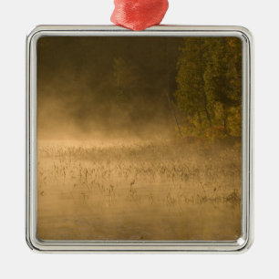 VS, New York, Adirondack Park. Zonsopgang nevel op Metalen Ornament
