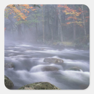 VS, New York, Adirondacks, Big Moose River Vierkante Sticker