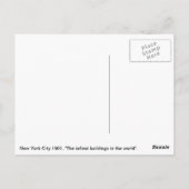  VS, New York City 1901 Briefkaart (Achterkant)