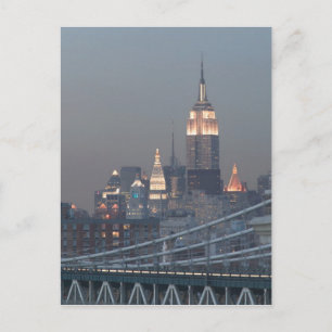 VS, New York City, Gezicht op Manhattan Bridge, Briefkaart