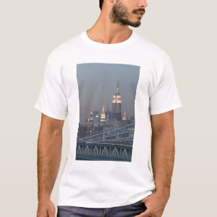 VS, New York City, uitzicht op Manhattan Bridge, T-shirt
