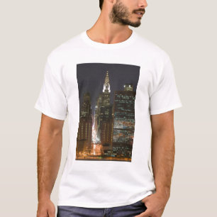 VS, New York City, Uitzicht van Midtown met T-shirt