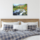 VS, New York. Een waterval in de Adirondack Canvas Afdruk (Insitu (Slaapkamer))