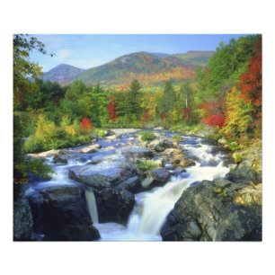 VS, New York. Een waterval in de Adirondack Foto Afdruk