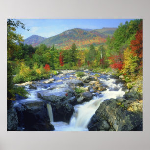 VS, New York. Een waterval in de Adirondack Poster