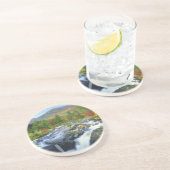 VS, New York. Een waterval in de Adirondack Zandsteen Onderzetter (Zijkant)