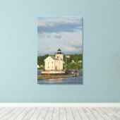VS, New York, Kingston, Hudson River. Rondout Canvas Afdruk (Insitu (Houten vloer))
