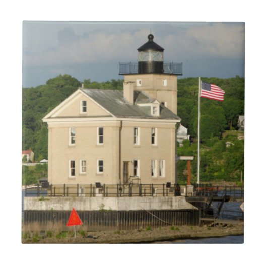 VS, New York, Kingston, Hudson River. Rondout Tegeltje (Voorkant)