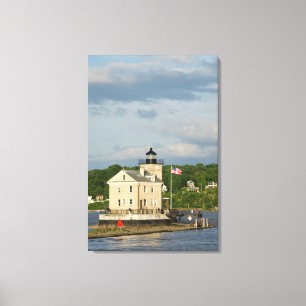 VS, New York, Kingston, Hudsonrivier. Rondout Canvas Afdruk