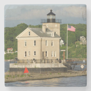 VS, New York, Kingston, Hudsonrivier. Rondout Stenen Onderzetter