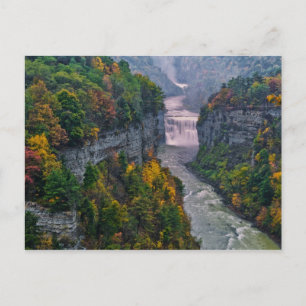 VS, New York, Letchworth State Park. Rivier en Briefkaart