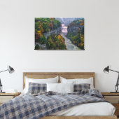 VS, New York, Letchworth State Park. Rivier en Canvas Afdruk (Insitu (Slaapkamer))