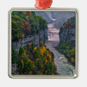 VS, New York, Letchworth State Park. Rivier en Metalen Ornament