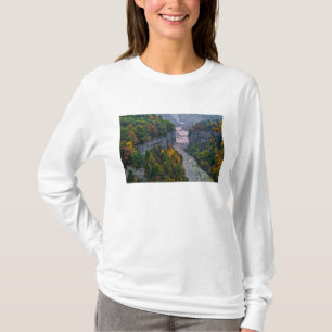 VS, New York, Letchworth State Park. Rivier en T-shirt