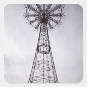 VS, New York, New York City, Brooklyn: Coney Vierkante Sticker