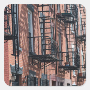 VS, New York, New York City, Brooklyn: Kassei Vierkante Sticker