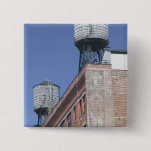 VS, New York, New York City, Manhattan: 5 Vierkante Button 5,1 Cm
