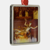 VS, New York, New York City, standbeeld van Metalen Ornament (Rechts)