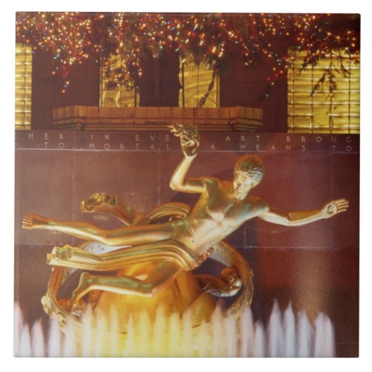 VS, New York, New York City, standbeeld van Tegeltje (Voorkant)