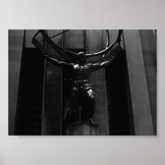  VS New York rockefeller Atlas beeld Poster (Voorkant)