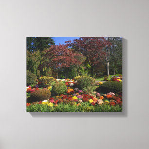 VS, New York, Saugerties, Seamon Park. Herfst Canvas Afdruk