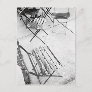 VS, NEW YORK: Stoelen in een café in New York City Briefkaart