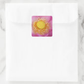 VS; North Carolina; Lotus bloeiend in de Vierkante Sticker (Tas)