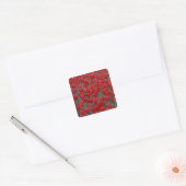 VS, Ohio, Cincinnati. Bed met rode tulpen Vierkante Sticker (Envelop)