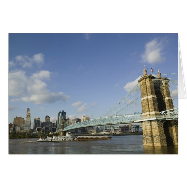VS, Ohio, Cincinnati: Roebling Suspension 2 (Voorkant Horizontaal)
