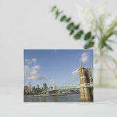VS, Ohio, Cincinnati: Roebling Suspension 2 Briefkaart (Staand voorkant)