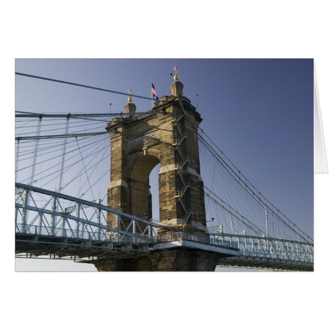 VS, Ohio, Cincinnati: Roebling Suspension 3 (Voorkant Horizontaal)