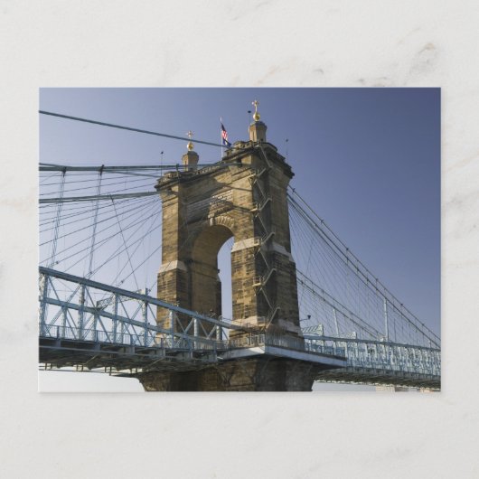 VS, Ohio, Cincinnati: Roebling Suspension 3 Briefkaart (Voorkant)