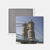 VS, Ohio, Cincinnati: Roebling Suspension 3 Magneet (Voorkant / Achterkant)