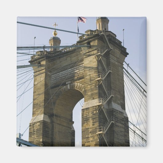 VS, Ohio, Cincinnati: Roebling Suspension Magneet (Voorkant)
